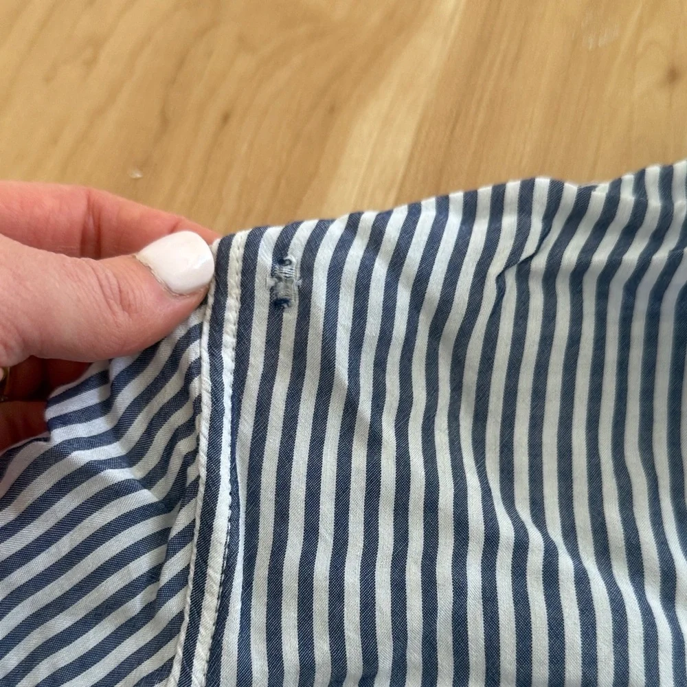 Navy and White Striped Shirt - Picture 4 of 7